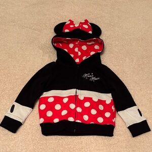 Disney Minnie Mouse Polka Dot Hoodie - Black, Red, and White